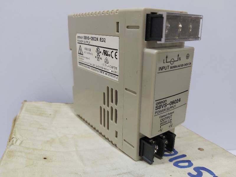Omron S8VS-06024 Power Supply S8VS06024/ED2 / 2.5A 24-Vdc 100 To 240 Vac 