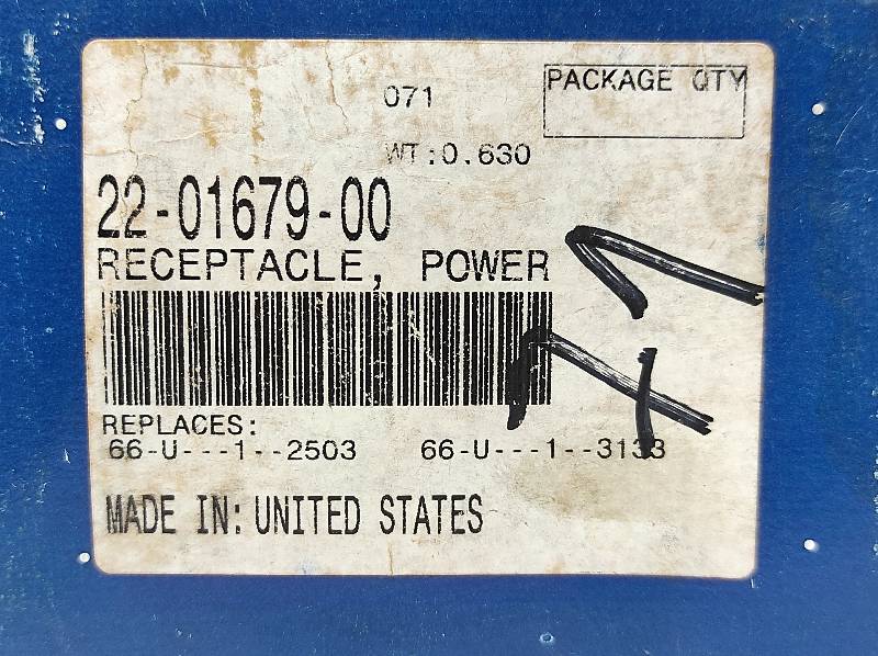 Carrier Transicold 22-01679-00 Power Receptacle Bryant 432R3SCT