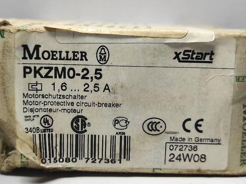 Moeller PKZM0-2,5 Motor Protective Circuit Breaker