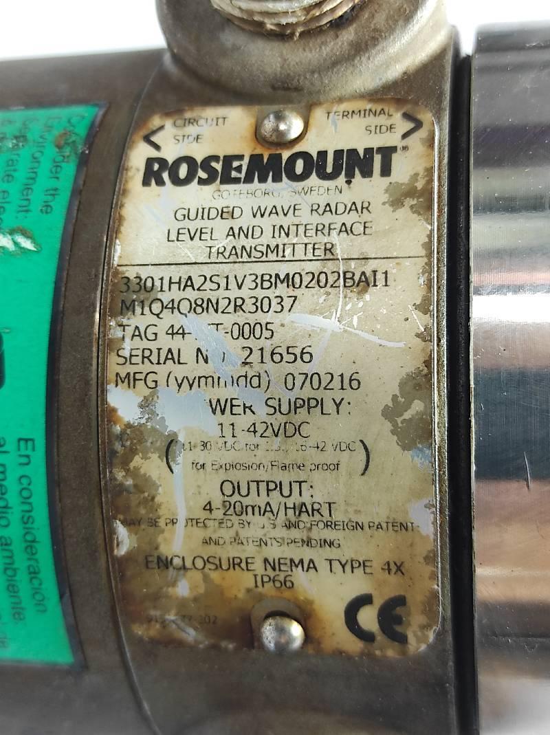 Emerson Rosemount 3301HA2S1V3BM0202BAI1 Guided Wave Radar Level Interface Transmitter