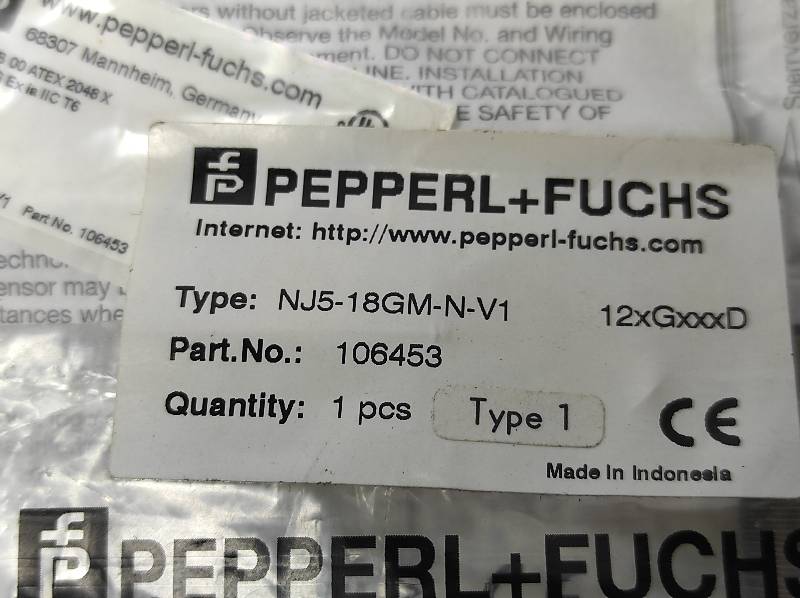 Pepperl Fuchs NJ5-18GM-N-V1 106453 Proximity Switch/Proximity Sensor