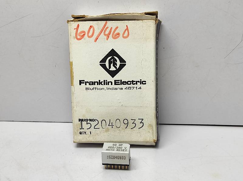 Franklin Electric 152040933 60HP 460/380V Auto Reset