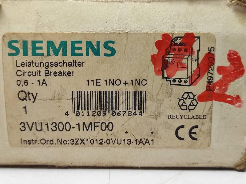 Siemens 3VU 1300-1MF00 Circuit Breaker 0.6-1A