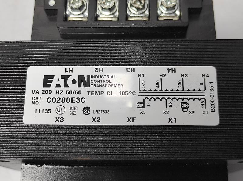 Eaton C0200E3C Industrial Control Transformer 200VA 50/60Hz