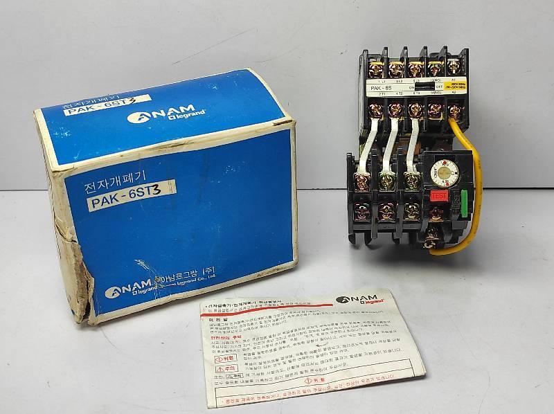 Anam PAK-6ST3 Magnetic Starter Anam T-11-3 Thermal Overload Relay