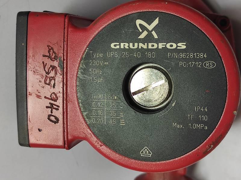 Grundfos UPS 25-40 180 Hot Water Circulating Pump
