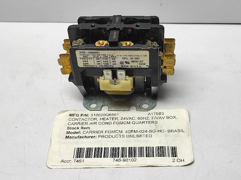 Products Unlimited 3100-20Q6561 Contactor Heater