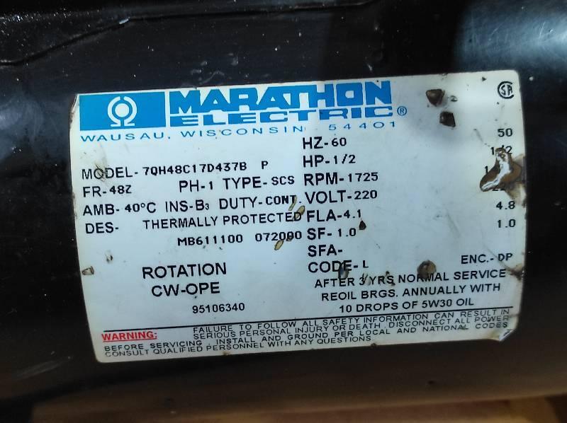 Marathon Electric SCS 95106340 Pump