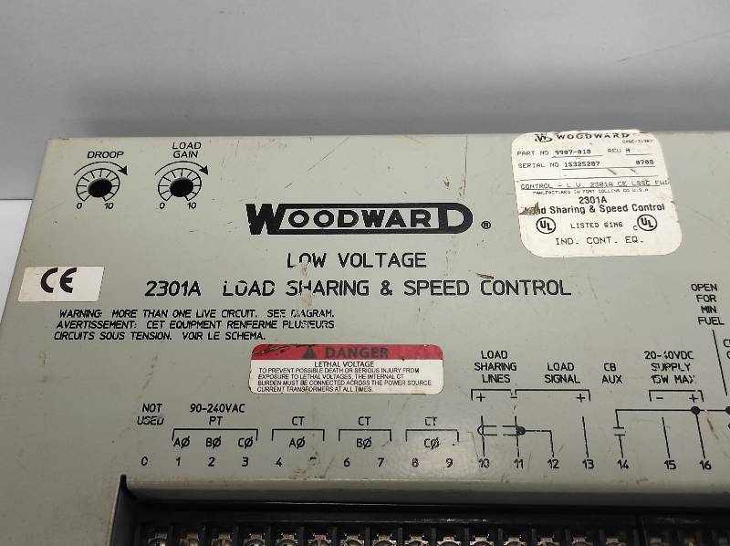 Woodward 9907-018 Low Voltage 2301A Load Sharing & Speed Control