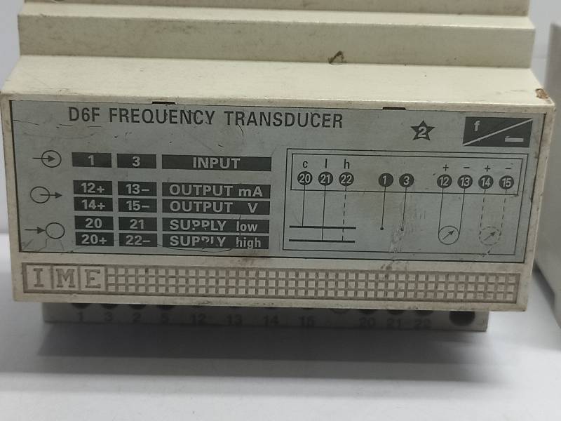 IME D6F Frequency Transducer In 110V 55-65Hz Out 4-20mA Supply 110VDC