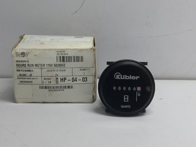 Kuebler HR76.2 Kubler Quartz NOV 3513367-0P Hours Run Meter 115V 50/60Hz