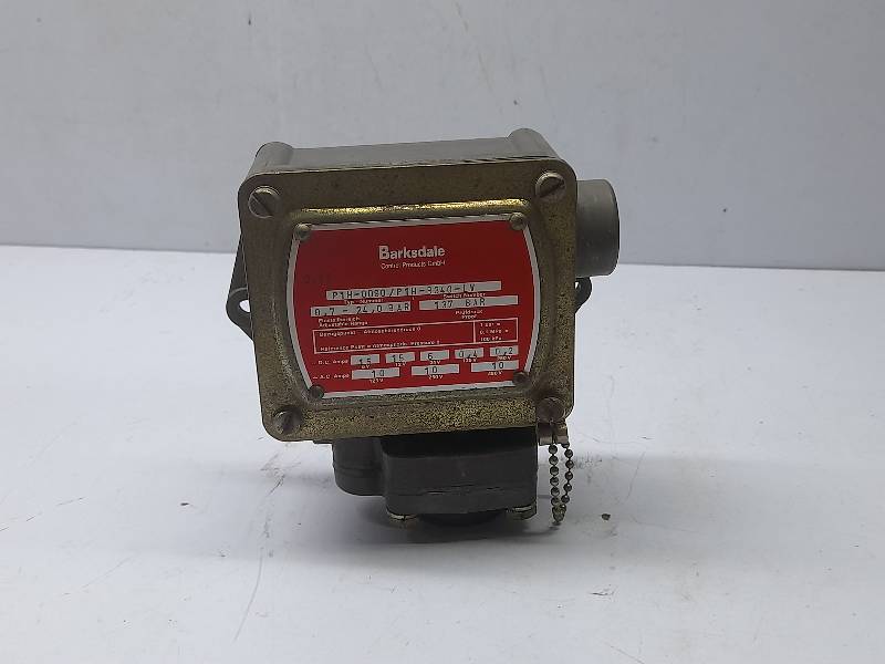 Barksdale P1H-0090P1H-B340-LV Pressure Switch Adjustable Range 0.7-24.0 Bar Proof 137 Bar