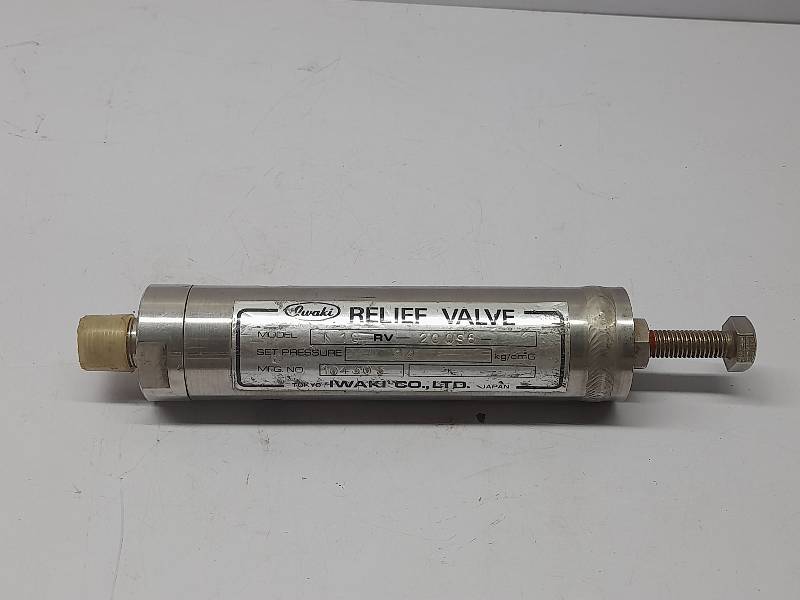 Iwaki N10RV-200S6 Relief Valve Set Pressure 24 kg/cm2G