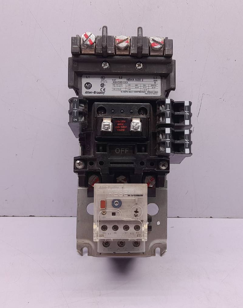 Allen Bradley 509-COD-XXX Ser B Motor Starter CC236 115-120V 60Hz 110V 50Hz