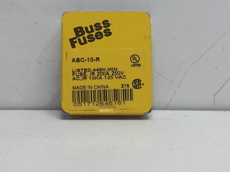 Buss Fuses ABC-10-R Fuss ABC10R – 5PCs/Box