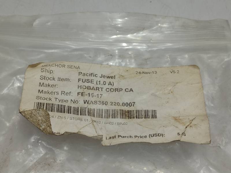 Hobart FE-016-17- Fuse 19pc lot - S N Ship Spares