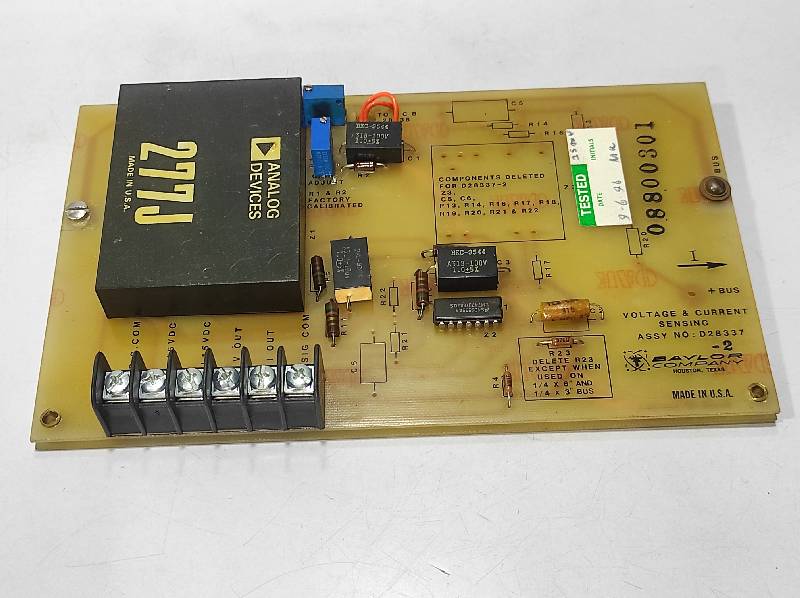 Baylor D28337-2 Voltage & Current Sensing PCB