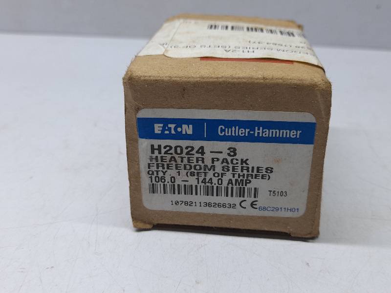 Eaton Cutler Hammer H2024-3 Heater Pack Freedom Series 106.0-144.0Amp - 3PCs/Box