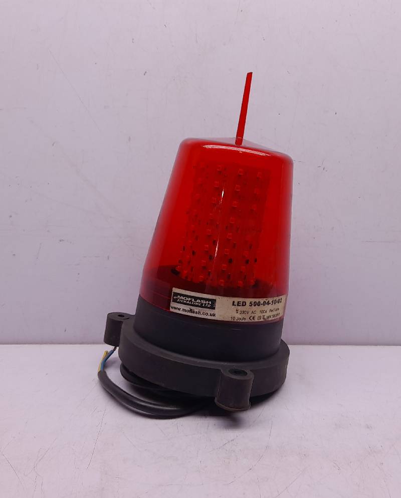 Moflash LED 500-04-10-02 Beacon 230VAC 10Cd Red Lens