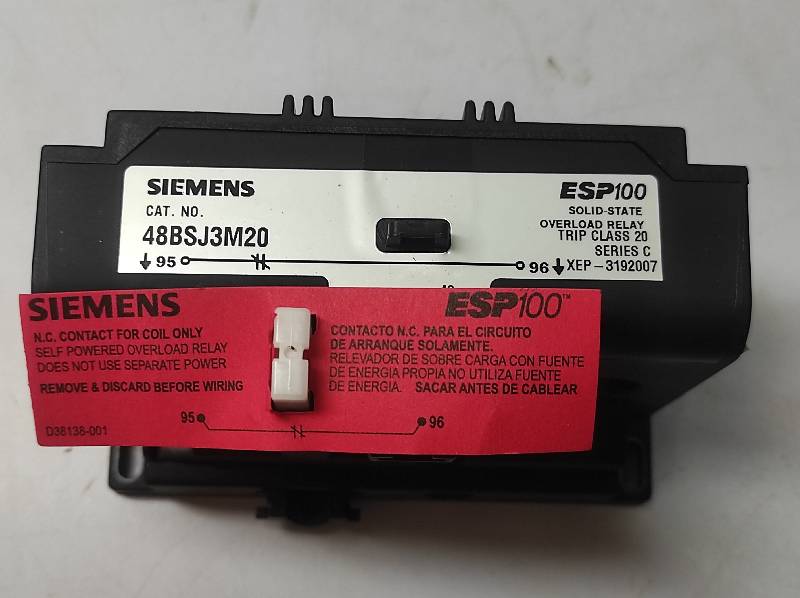 Siemens 48BSJ3M20 ESP100 Solid State Overload Relay