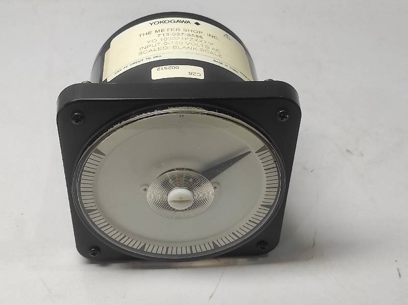 Yokogawa 103021PZXX7/P Blank Scale 0-150 VAC Meter