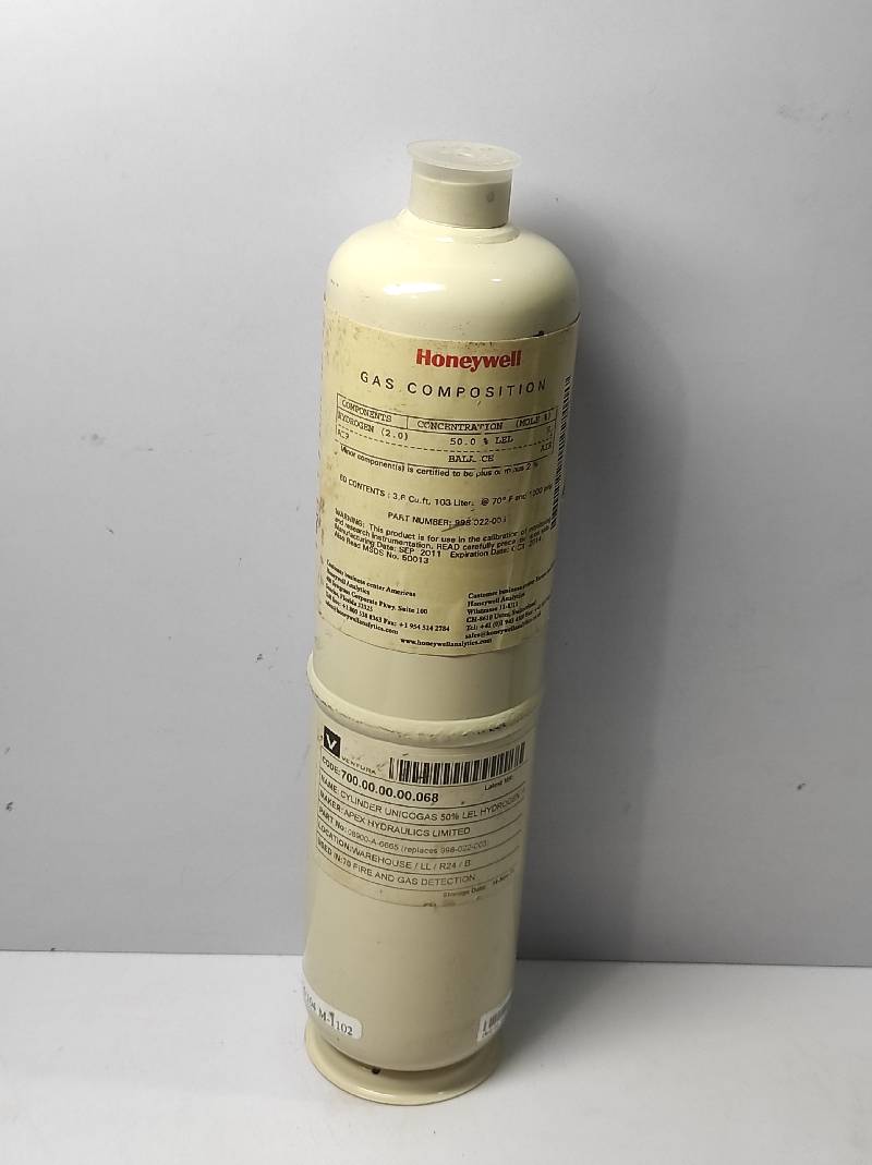 Honeywell 998-022-003 Calgaz Calibration Gas Cylinder
