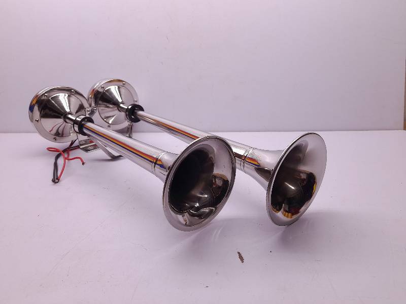 Farbin Stainless Steel Horn 12V Compact Dual Trumpet Electric Horn
