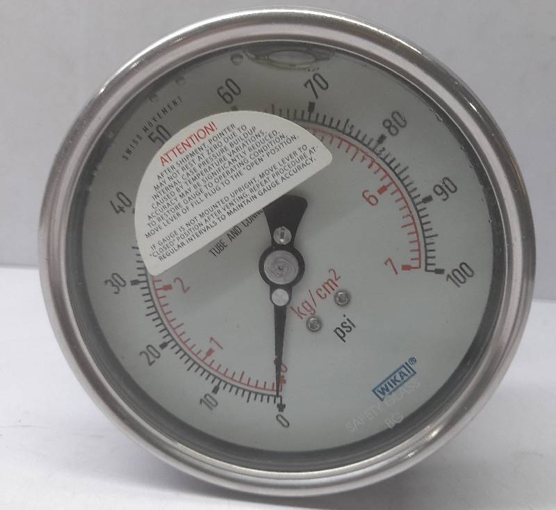 Wika 0-100 PSI 0-7 kg/cm2 Pressure Gauge