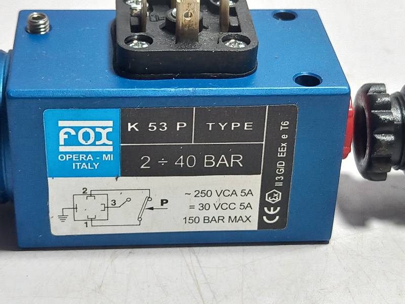 FOX K 53 P Pressure Switch 2-40 Bar K53P