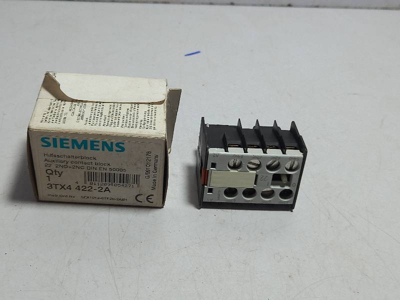 SIEMENS 3TX 4422-2A  AUXILIARY CONTACT BLOCK 22 2NO+2NC 