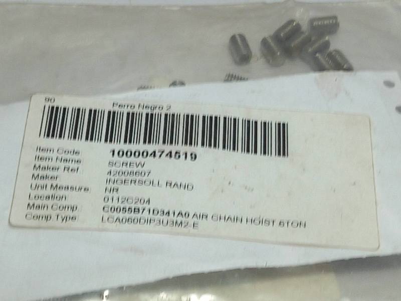 INGERSOLL RAND 42008607 SCREW  USED IN CHAIN HOIST 6 tons 