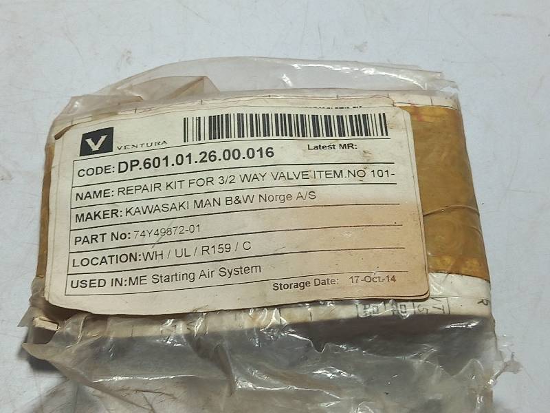 KAWASAKI MAN 74Y49872-01  REPAIR KIT FOR 3/2 WAY VALVE 