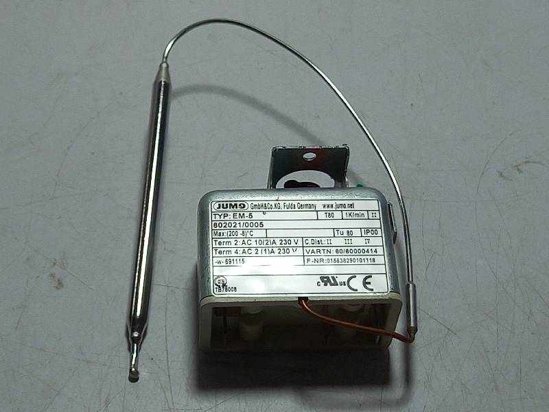 JUMO EM5 602021/005  THERMOSTAT  MAX(200.8)C