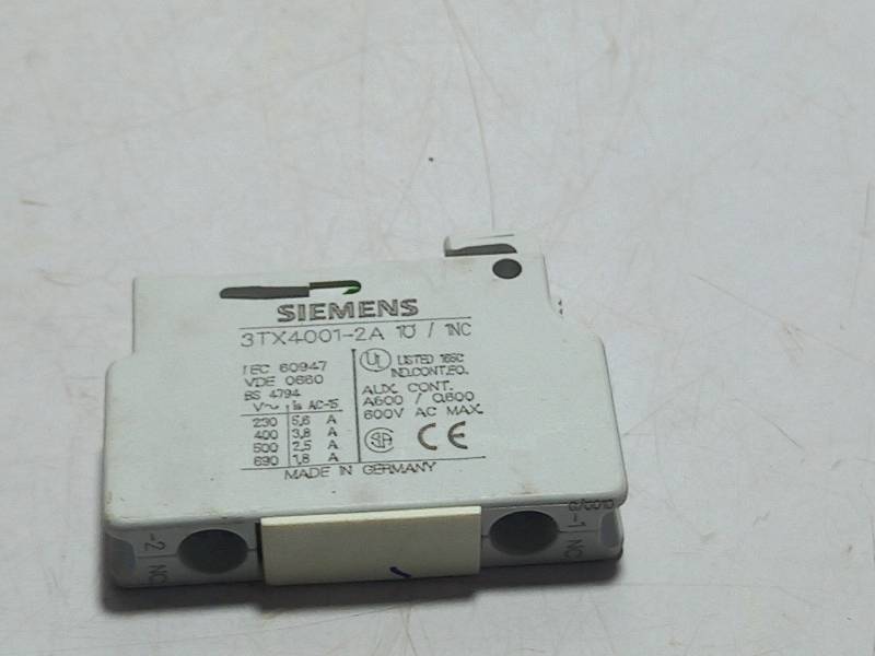 Siemens 3TX4001-2A Auxiliary Contact Block
