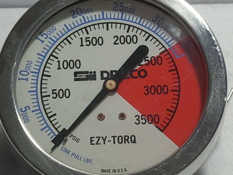 DRILCO 17567-34 15C-C PRESSURE GAUGES 0-3000 PSI  EZY-TORQ 