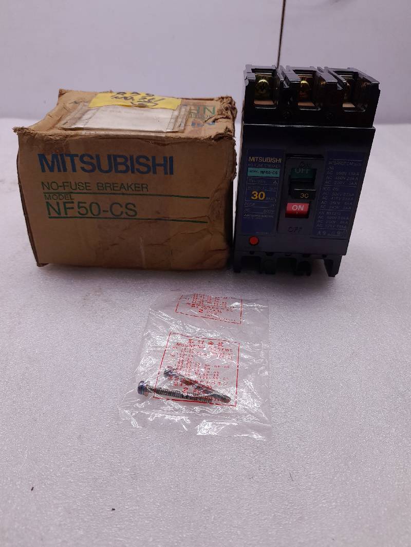 MITSUBISHI NF60-CS CIRCUIT BREAKER  AC 220V 5Ka Pole 3P, AC 600V 