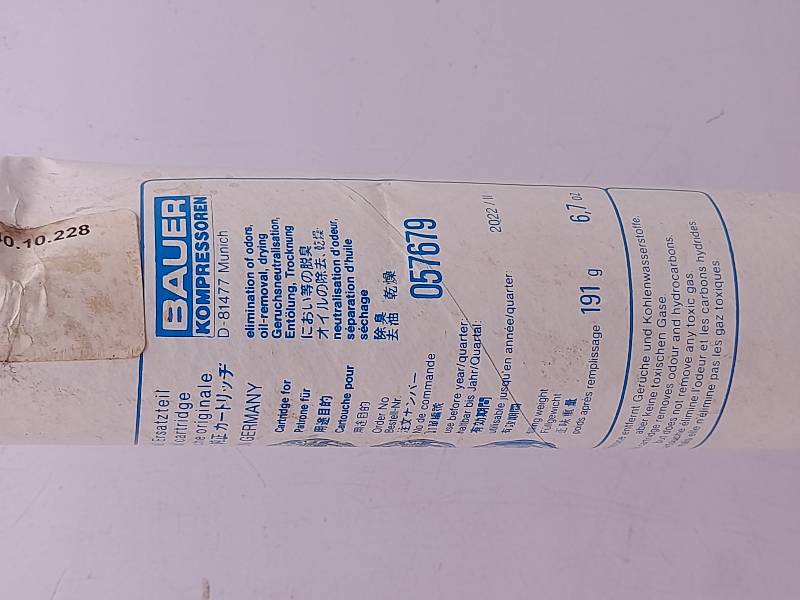 Bauer 057679  Filter Cartridge  For Breathing Air Compressor 