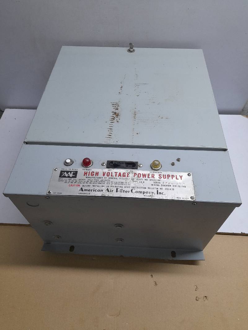 American Air Filter LG-8 General Electric 9T63Y1981 High Voltage Power Supply