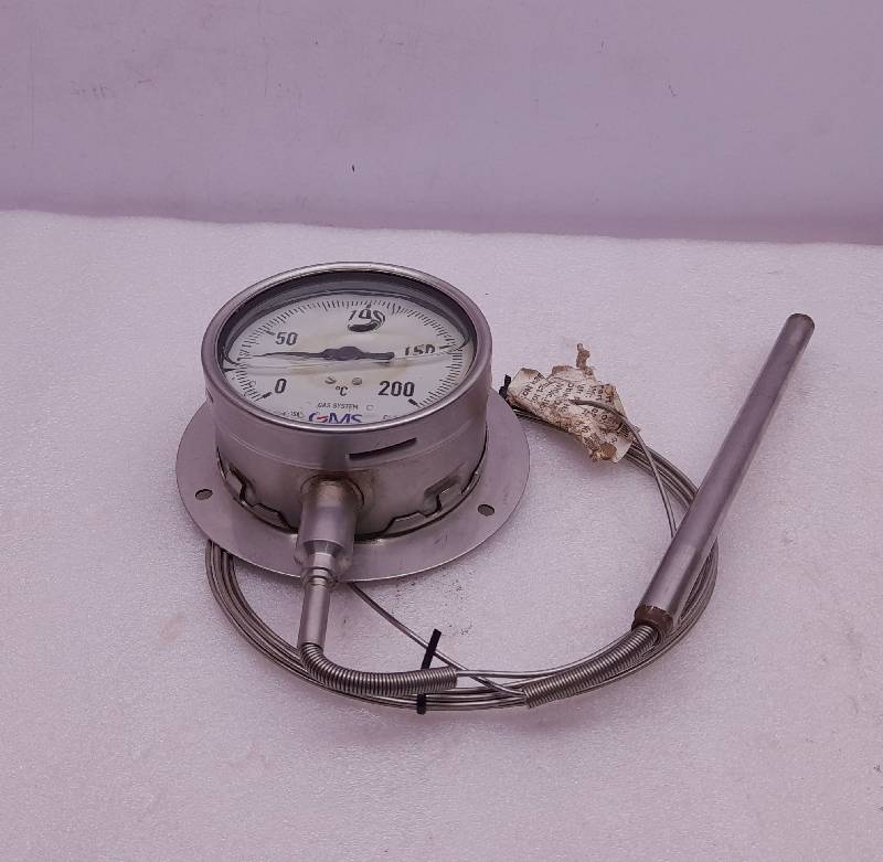 GMS INSTRUMENTS TXC-100XB-0-160 THERMOMTER WITH CAPILARY TUBE  0-200 C