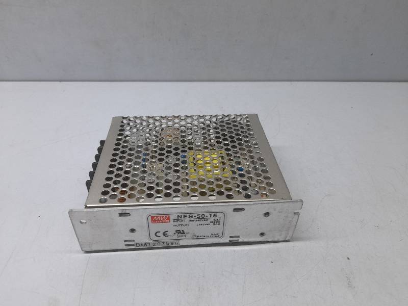 Mean Well NES-50-15 Power Supply / Input: 100-240VAC 1.3A 50/60 Hz