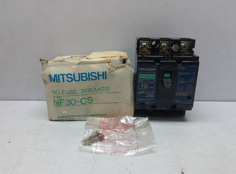 Mitsubishi NF30-CS  No-Fuse Breaker  10AMP  Pole:3