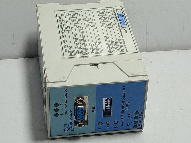 San Telequip SC04U Converter / RS232 / RS232 to RS485/RS422