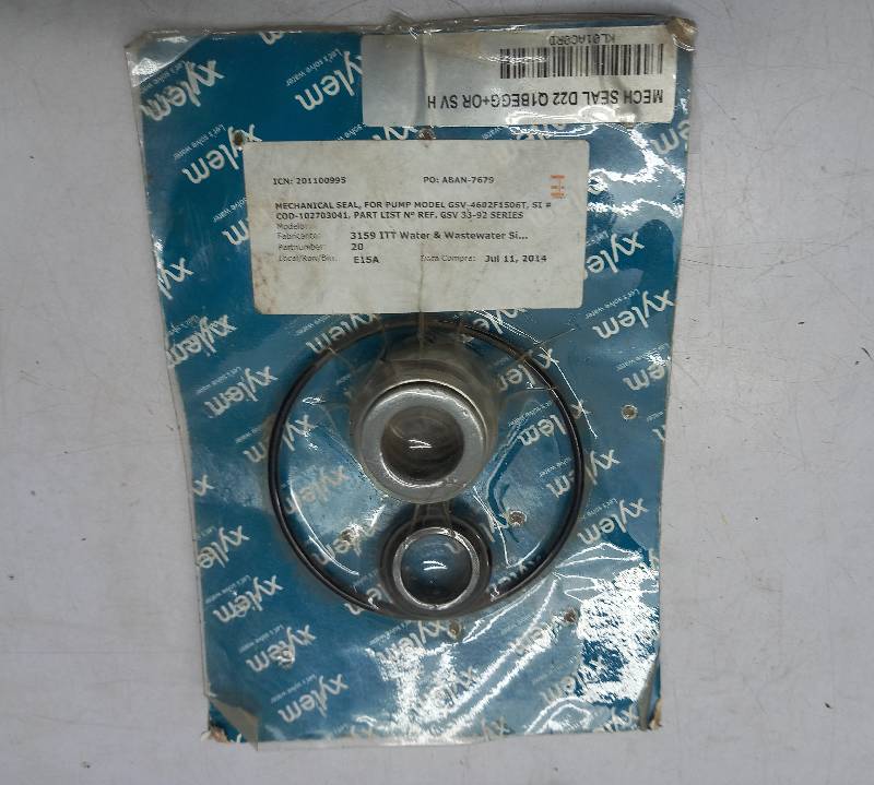 Xylem Water D22 Q1BEGG+OR SV H  Mechanical Seal 