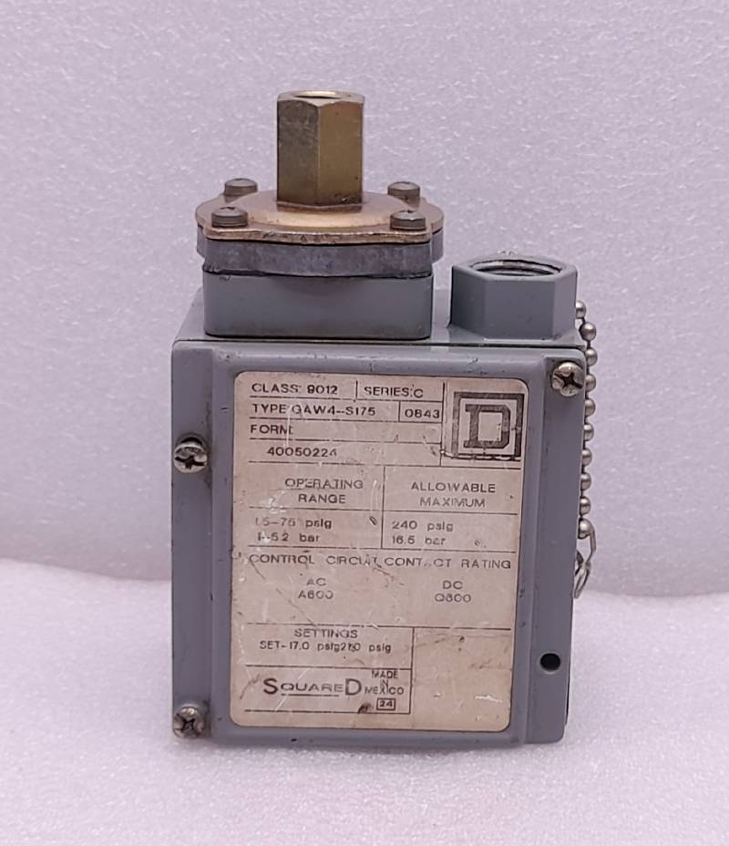 Square-D 9012  Pressure Switch  Type: GAW4-S175
