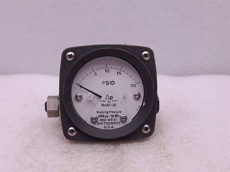 Mid-West Instruments 120AA-00-OO  Differential Pressure Gauges  6000PSI F200