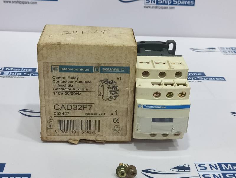 Telemecanique CAD32F7 Control Relay 110V 50/60Hz Square D