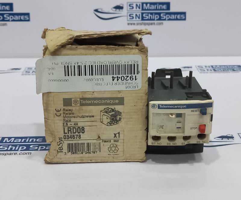 Schneider Electric LRD08 Thermal Relay 2.5-4A Tesys 034678 Telemecanique