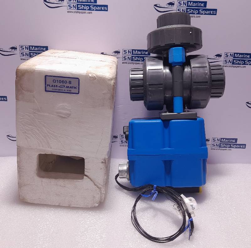 Plast-O-Matic Q1060-B TEBVA150VS-PV Electric Actuated Valve True Blue ...