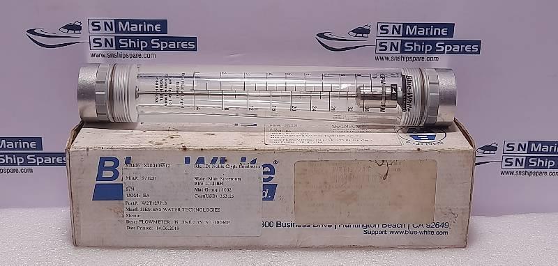 BlueWhite F-410 Flowmeter F-40750L Siemens W2T127713 1-10 GMP 4-36 LPM