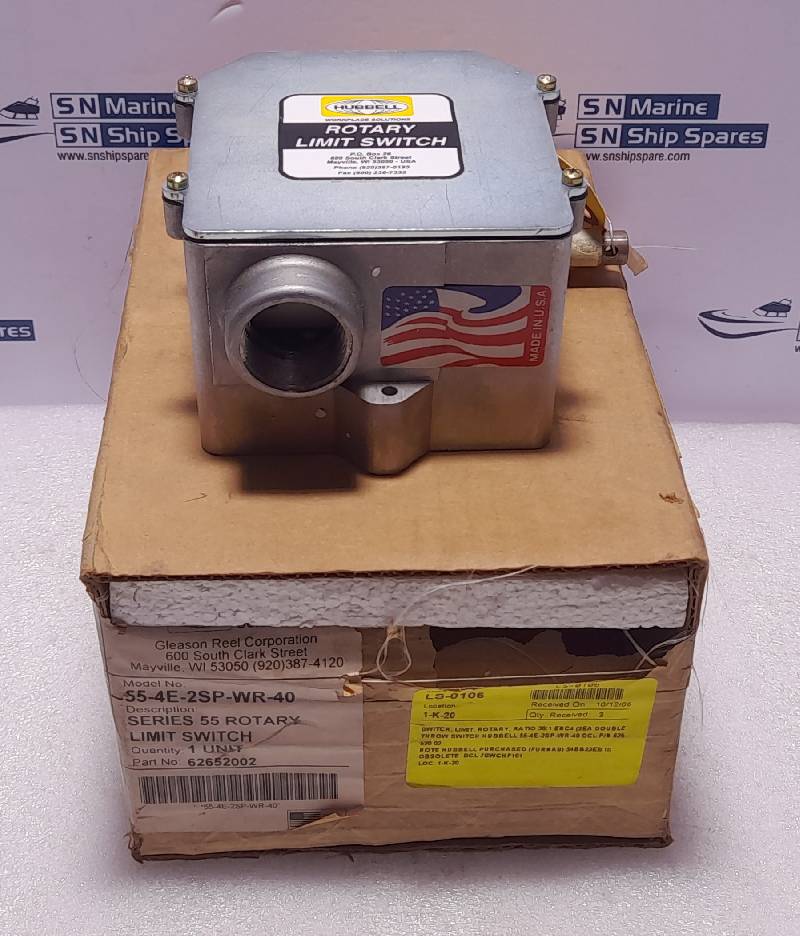 Hubbell 55-4E-2SP-WR-40 Series 55 Rotary Limit Switch 62652002 554E2SPWR40